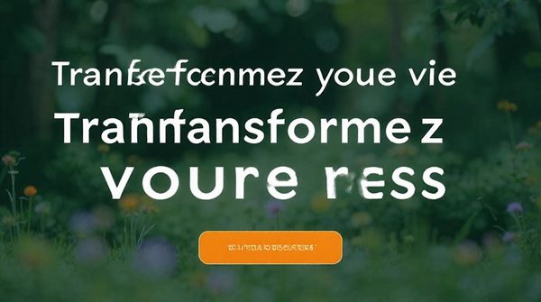 Transformez votre vie : explorez notre formation anti-stress